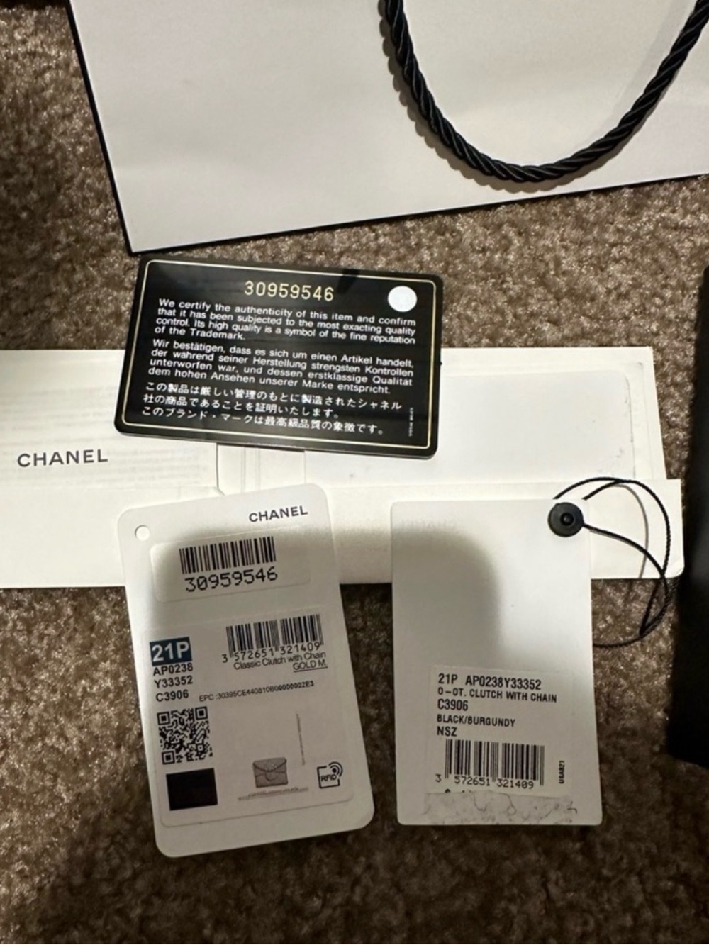 CHANEL Black Quilted Mini Wallet-on-Chain with Gold CC - Picture 4 of 5